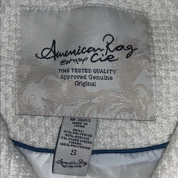 American Rag Cream button up coat - Picture 2 of 3